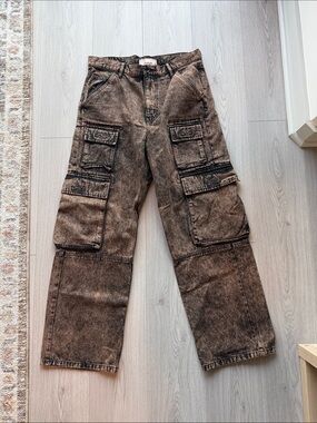 BDG Washed Brown Cargo Utility Pants